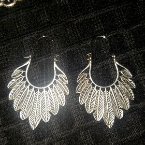 Silver Feather Earrings